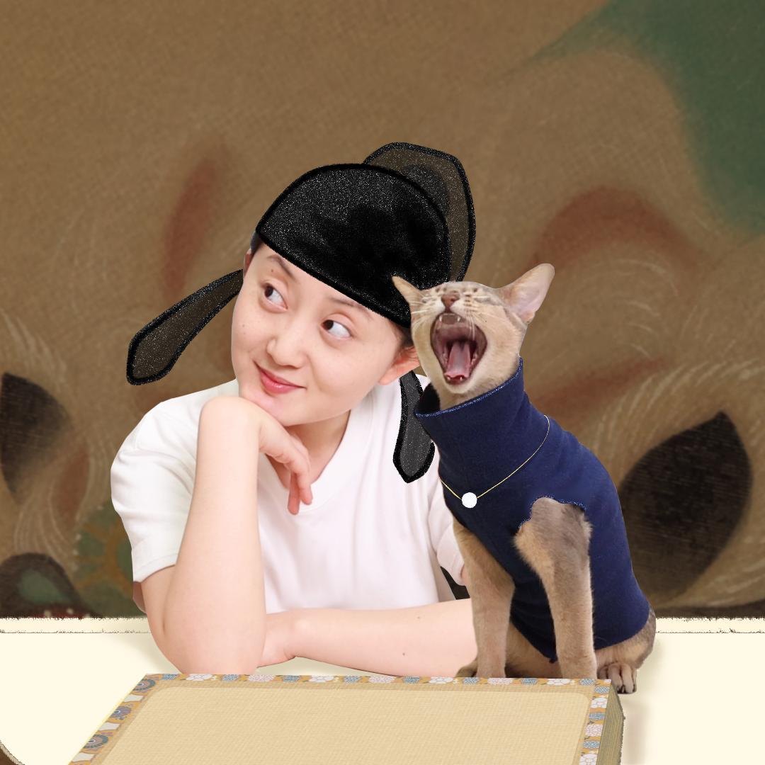 一方画猫呢