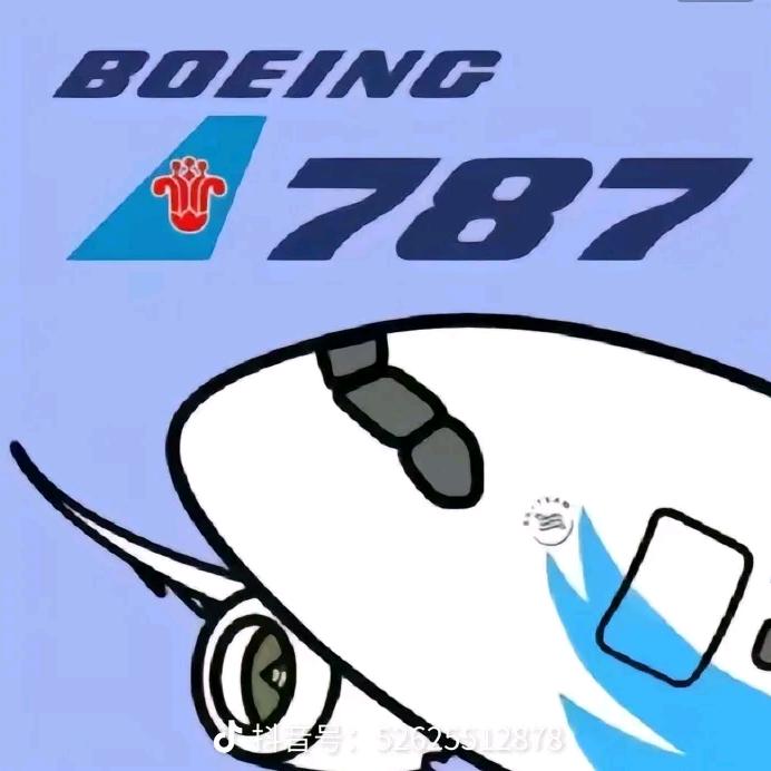 一架准备降落的南航波音787(铁迷)
