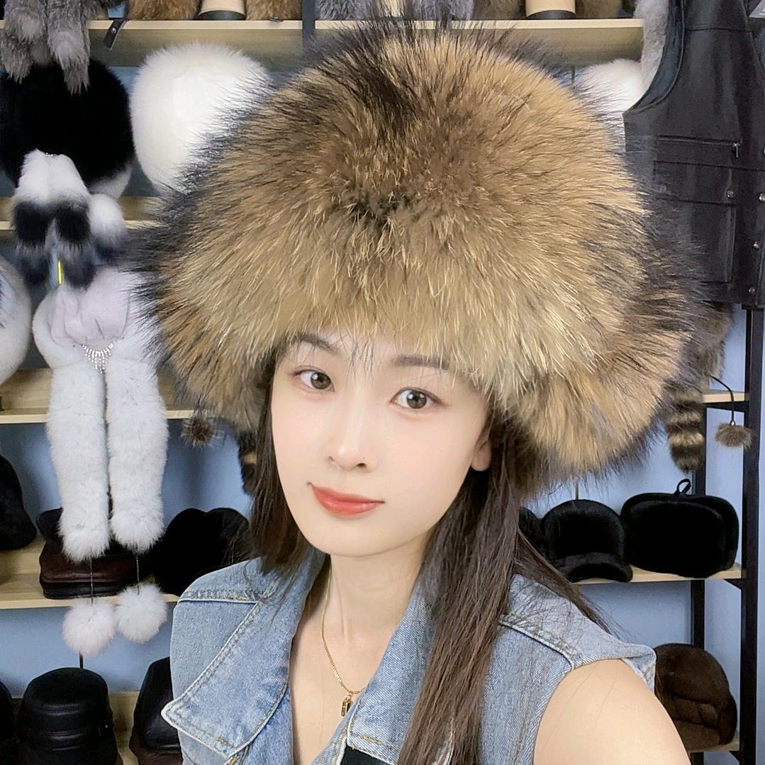 瑀婵皮草帽子