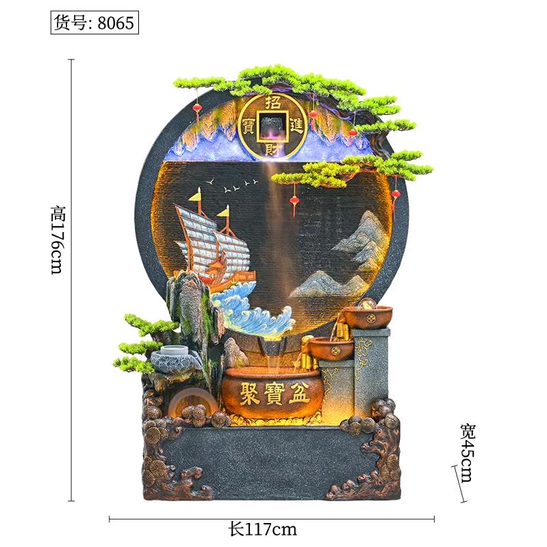 青海西宁假山流水，还有景德镇的大花瓶鱼缸