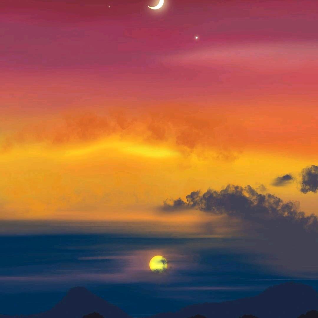 我与日月星辰同行🙏🙏🙏
