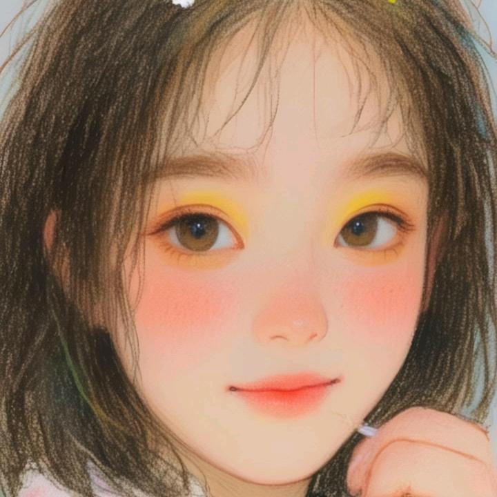 浅蓝色的眼眸