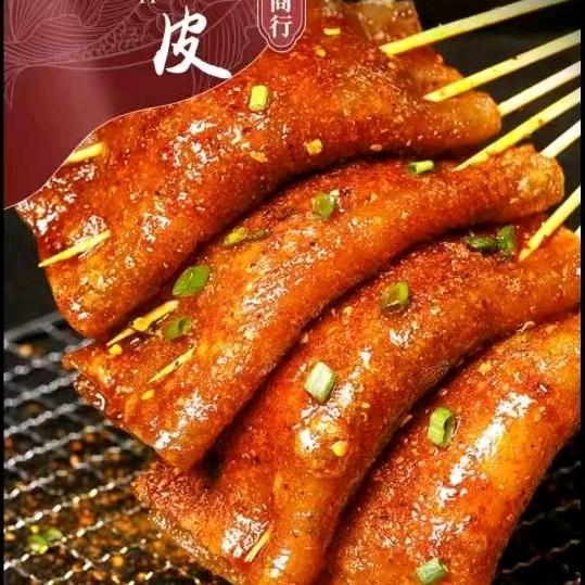 无名小吃，烤苕皮，豆干，面筋