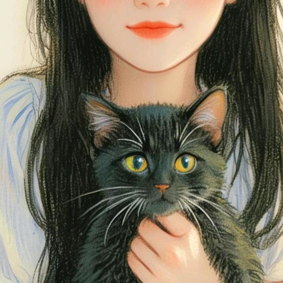 猫两只（金豆和黑豆）