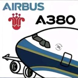 一架从月球到太阳的a380