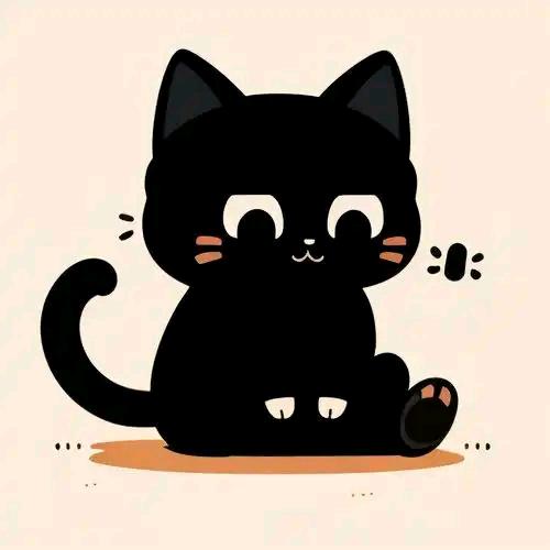 神秘小黑猫头像
