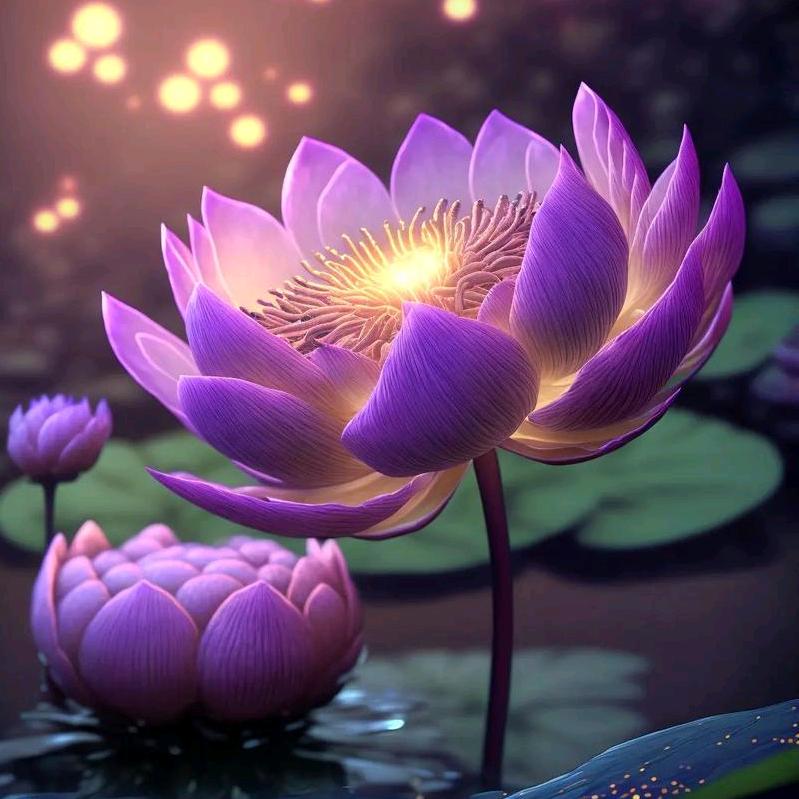 一朵莲花在佛前
