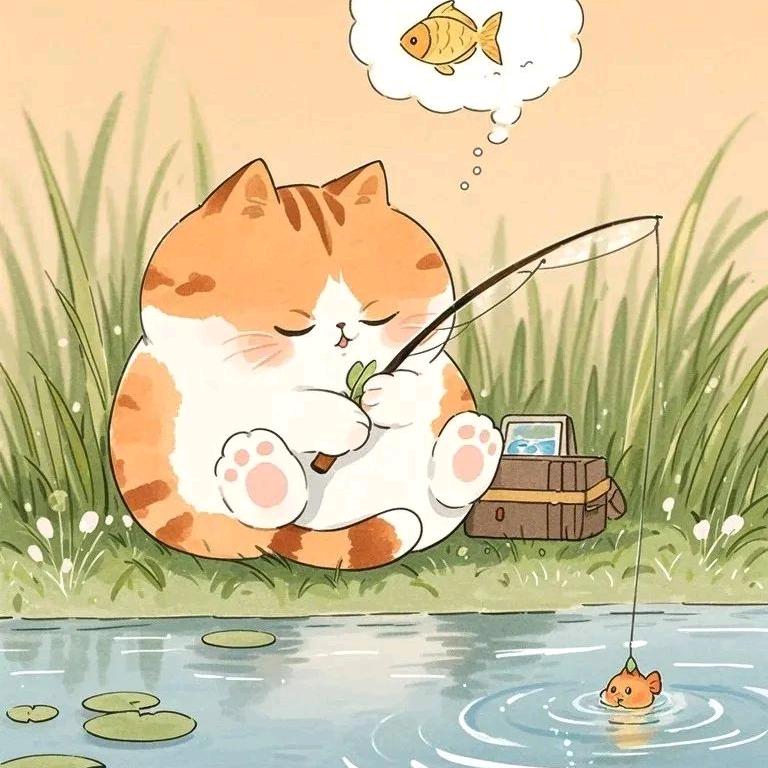 叼着鱼的猫😺（手游推广）