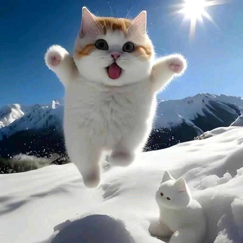雪地胖橘