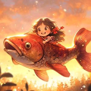 骑在金龙的背上