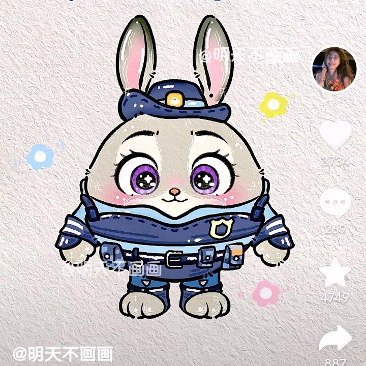 可爱抱抱兔