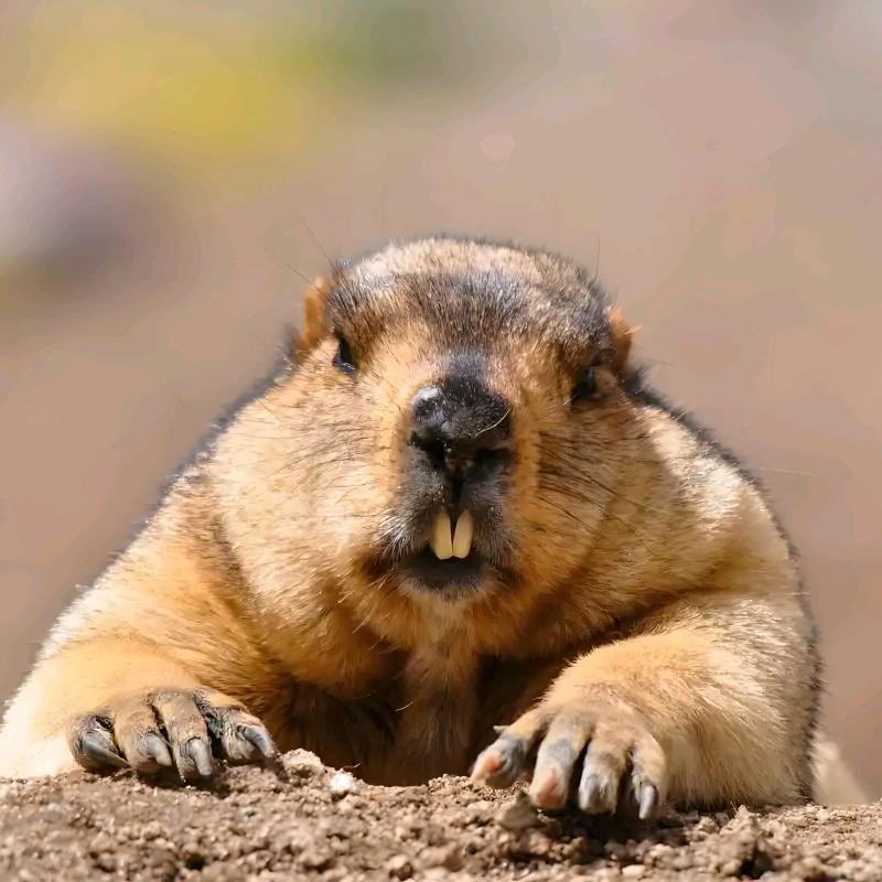 一只土拨鼠