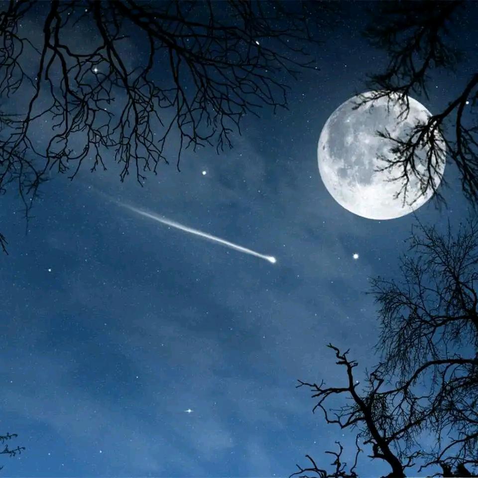 天上流星赶月