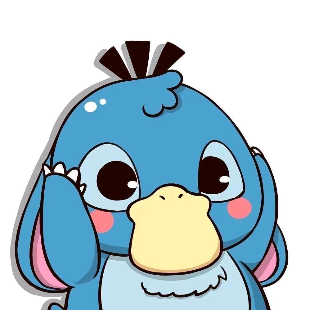 蓝色扁嘴可达鸭