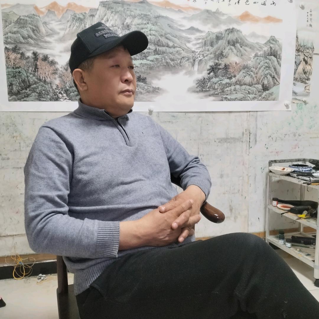 职业山水画家王之彬