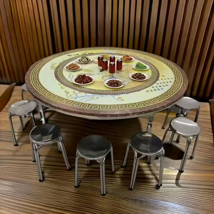 纯无磁不锈钢餐桌