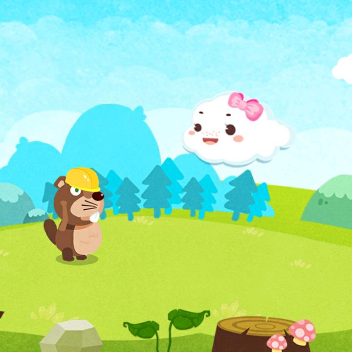 我是土拨鼠🐹，妍妍👧，小牛奶🐱