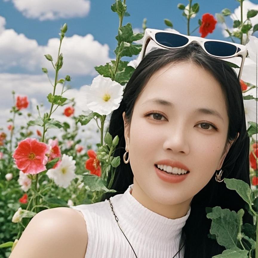 开心的美女