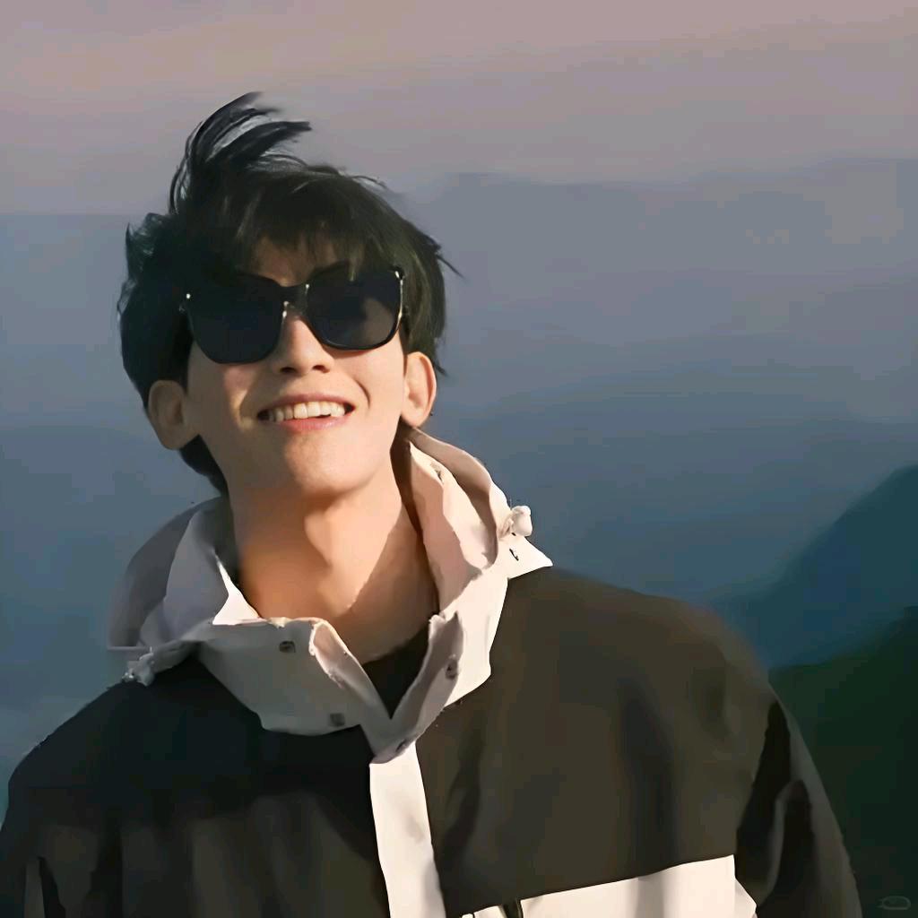 抬头仰望星空。