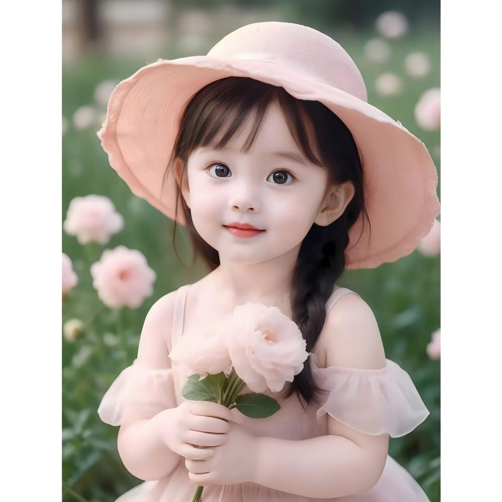 独自撑伞的女孩