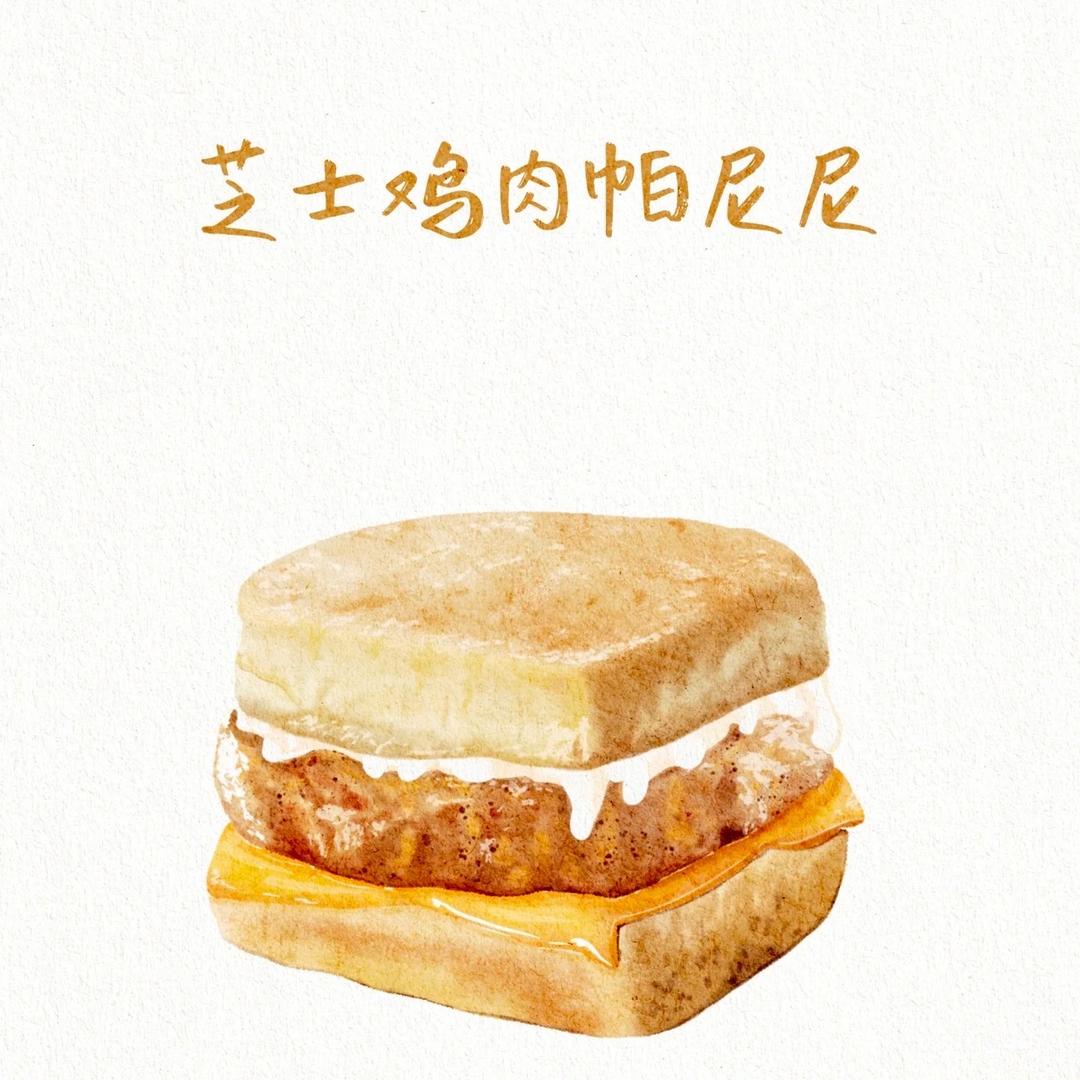 芝士鸡肉帕尼尼吃早餐-途乔