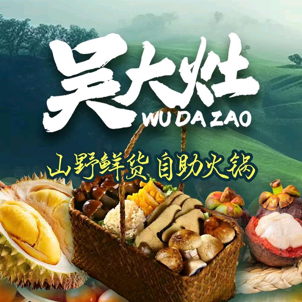 吴大灶山野鲜货自助火锅 油画厂店