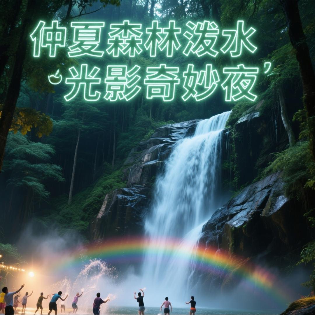 浮槎山仲夏森林泼水光影奇妙夜