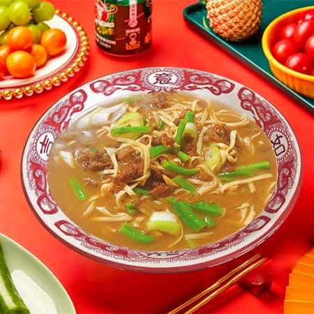 栓伟羊肉炝锅面·传统扣碗