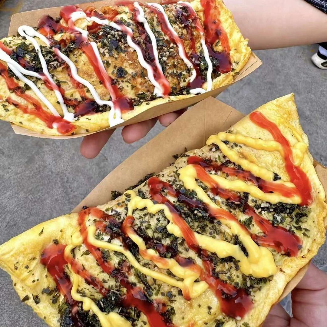 小琨美食蛋包芝士火鸡面肘子皮烫饭